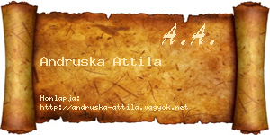 Andruska Attila névjegykártya
