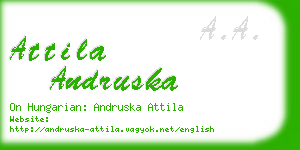 attila andruska business card